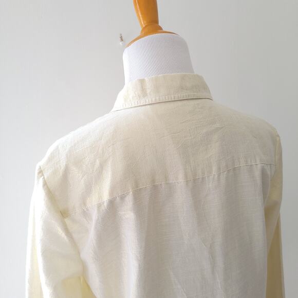 J. McLaughlin Button Front Shirt Metallic Iridescent Career Women Small - Picture 6 of 12